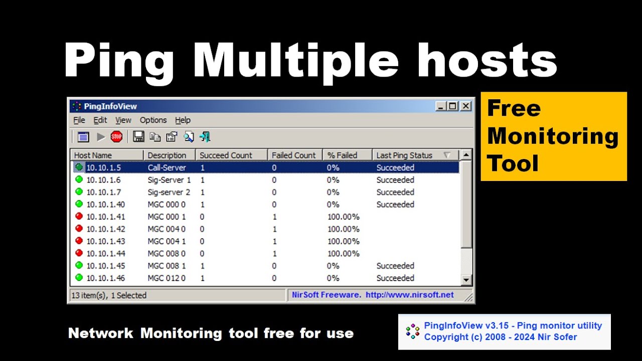 Ping Info View v3.15 - Ping monitor utility | Network Monitoring Tool | Totally free for use