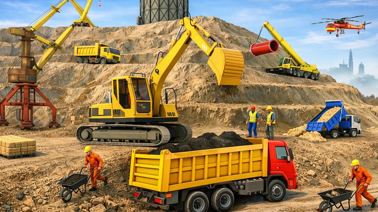 City Construction Games – JCB 🚧 | City Road Builder & Heavy Machine Simulator 3D