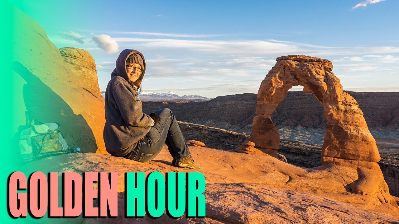 Delicate Arch at Golden Hour - Sandstone Ablaze - Arches National Park