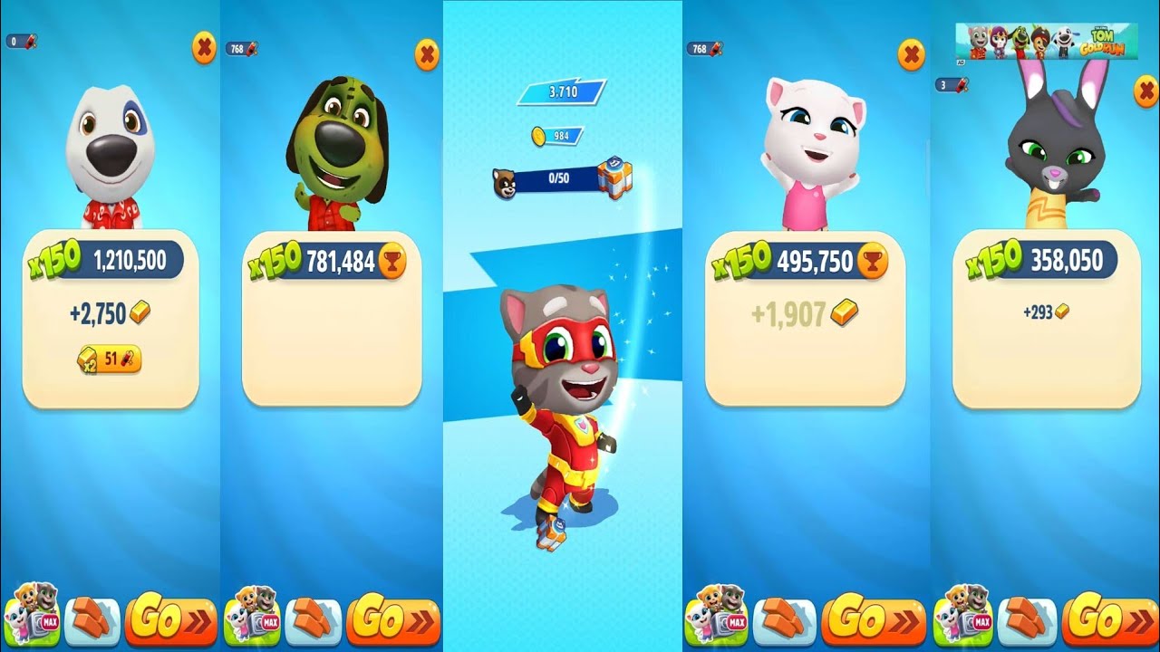 REVERSE GOLD RUN VS HERO DASH HAWAIIAN HANK ZOMBIE BEN