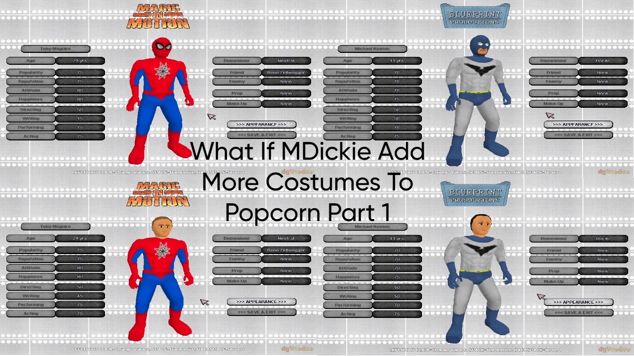 What If MDickie Add More Costumes To Popcorn Part1