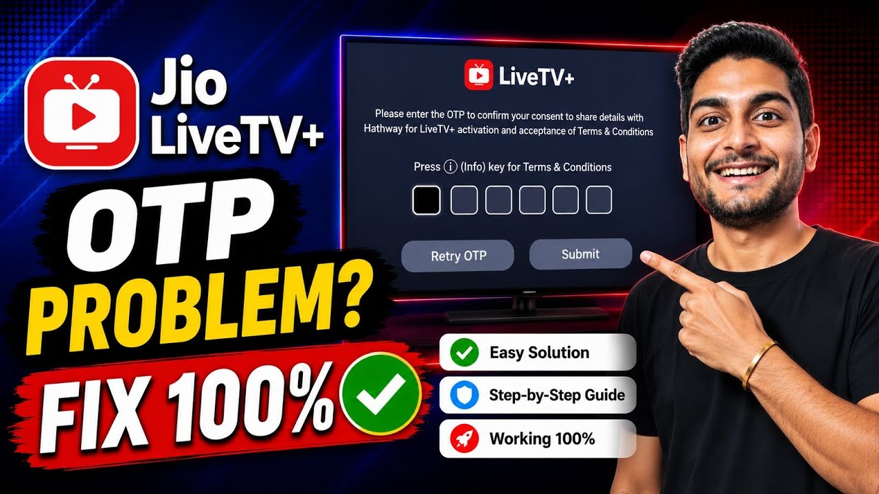 Jio Live Tv Plus OTP Problem Fix