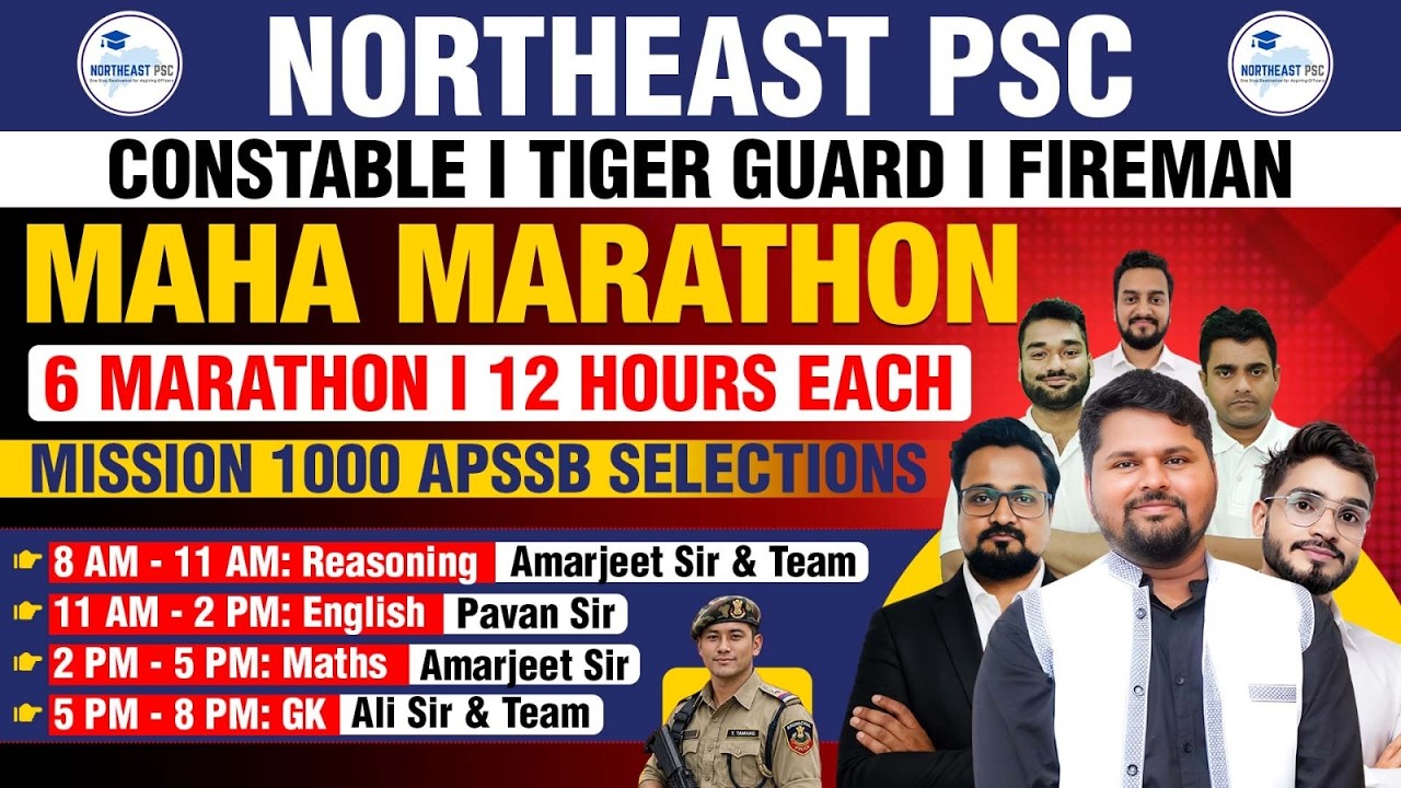 APSSB Maha Marathon Announcement I 6 Days I 12 Hours each #apssb #constableexam