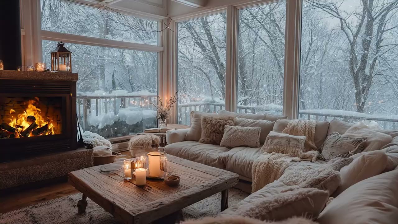 Winter sound drifting indoors 🌿 letting cold hours feel calm and softly unhurried inside
