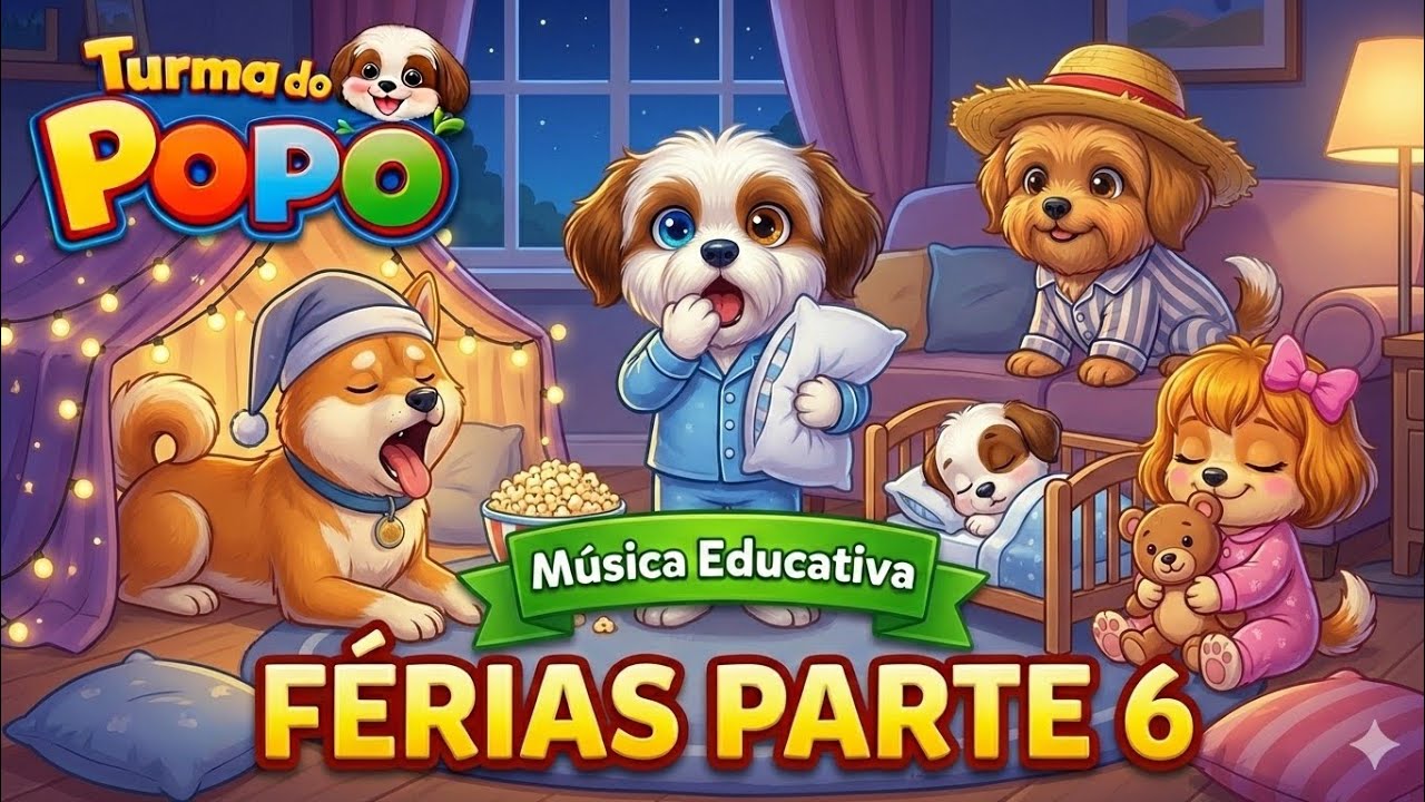 FESTA DO PIJAMA E NINAR 🌙💤 Turma do Popó | Música para Dormir (Férias Final)
