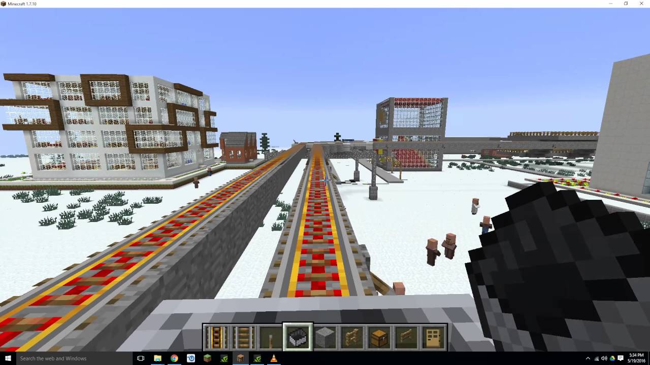 Minecraft City with Subway & Light Rail.