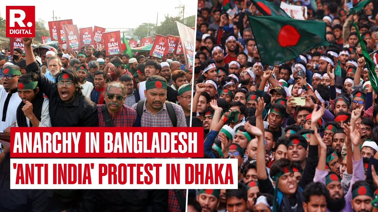 Radicals of Bangladesh Stage 'Anti-India' Protest Near Indian High Commission in Dhaka