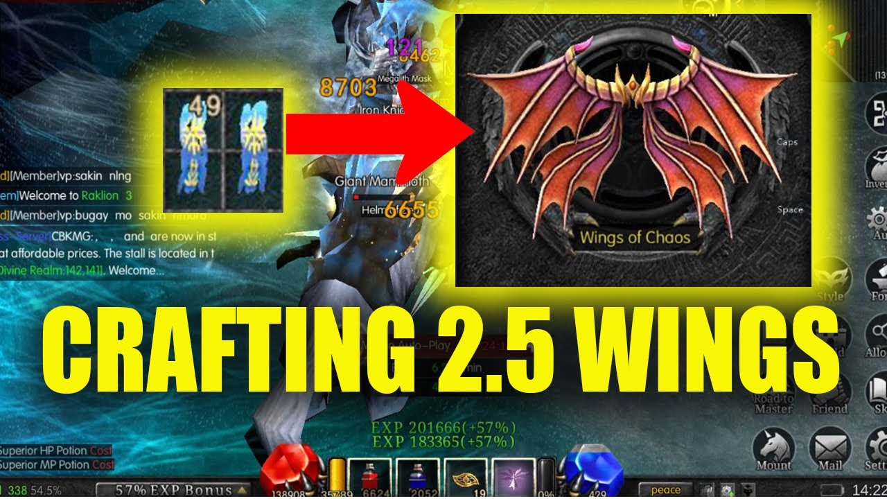 CRAFTING 2.5 WINGS OF CHAOS - MU MONARCH