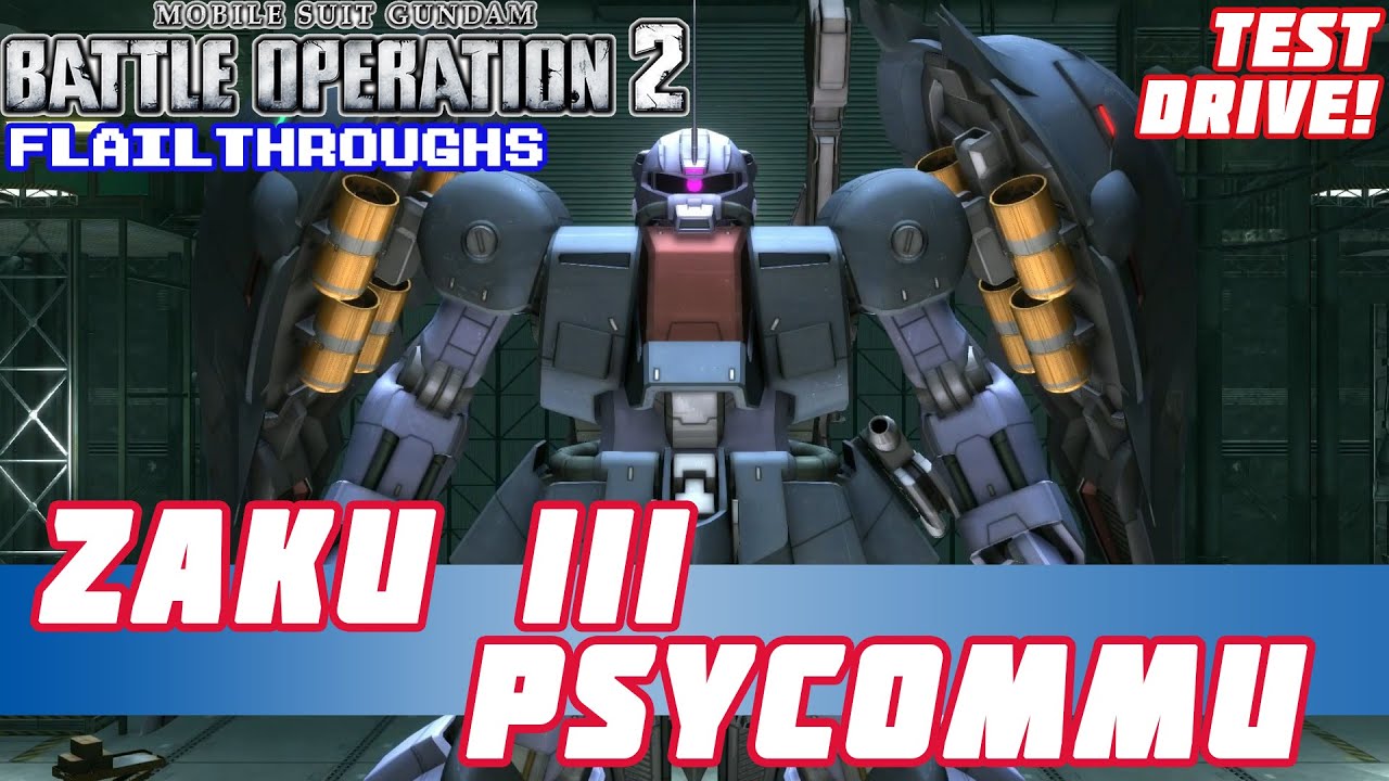 Gundam Battle Operation 2 Test Drive: The Zaku III Psycommu Type Has A Beam Axe With Knockdown
