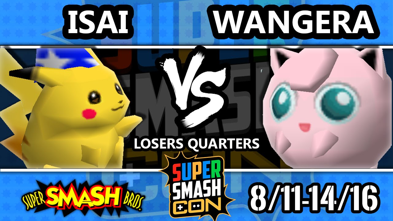 SSC 2016 Smash 64 - Isai (Pikachu) Vs. Wangera (Jigglypuff) - SSB64 Losers Quarters