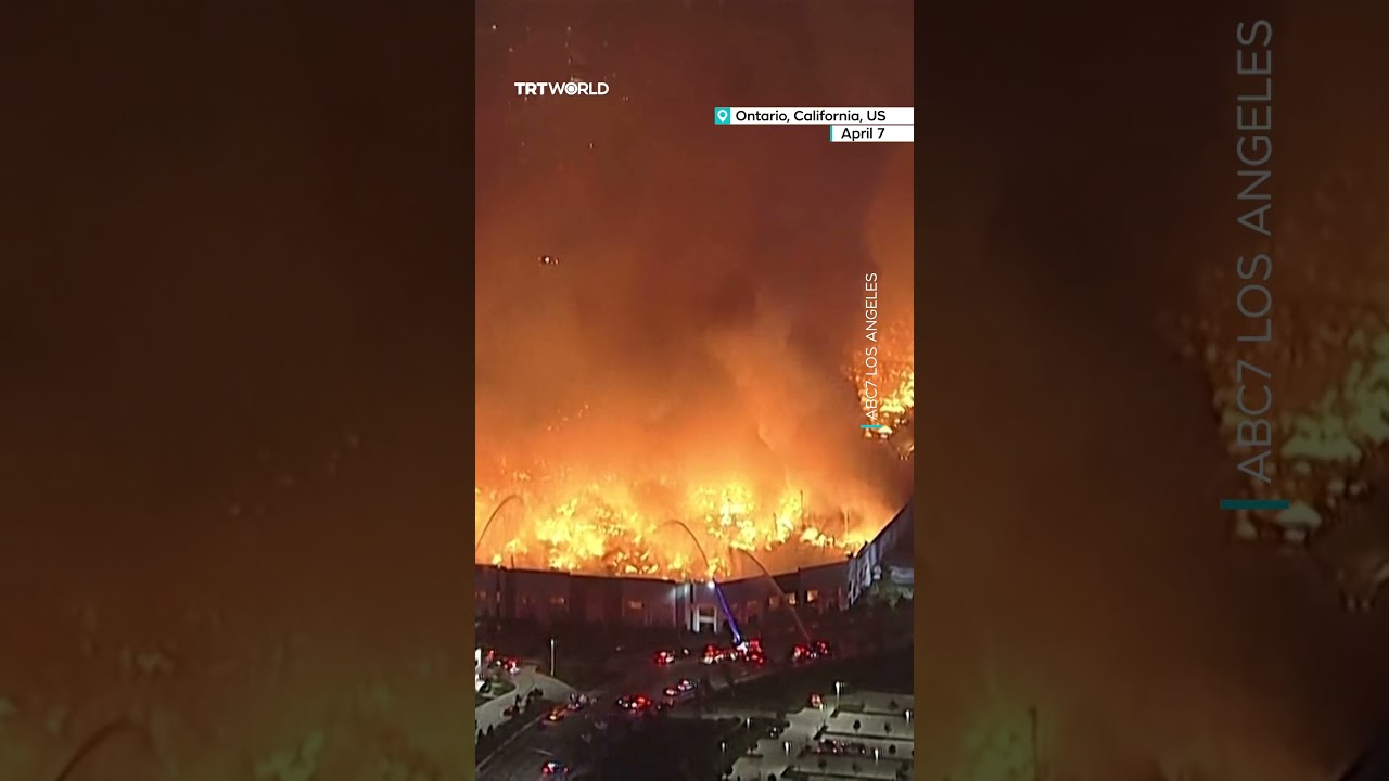 Arson suspected in massive warehouse fire in California