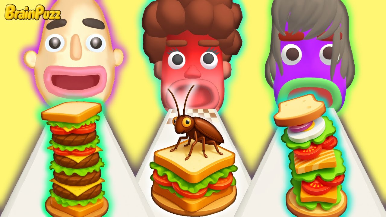 Sandwich Runner VS Sandwich Master VS Sandwich Run - SpeedRun All Level Gameplay Walkthrough