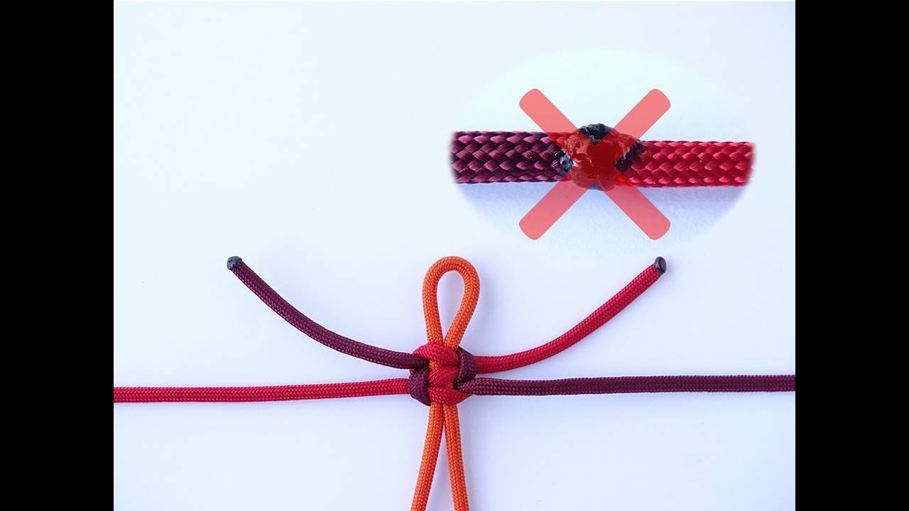 How to Start 2 or 3 Color Cobra/Square Knot Without Melting the Cords Together - CBYS