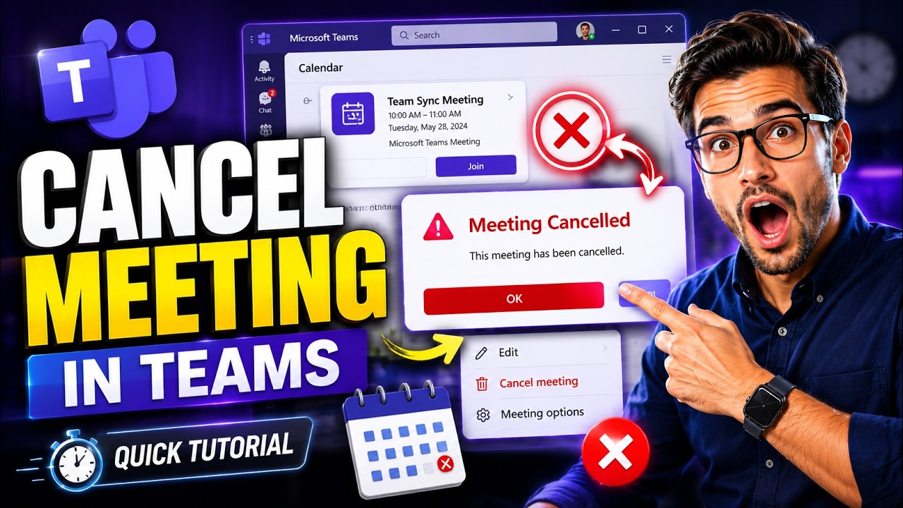 Cancel a Teams Meeting in Microsoft Teams (Quick Tutorial)