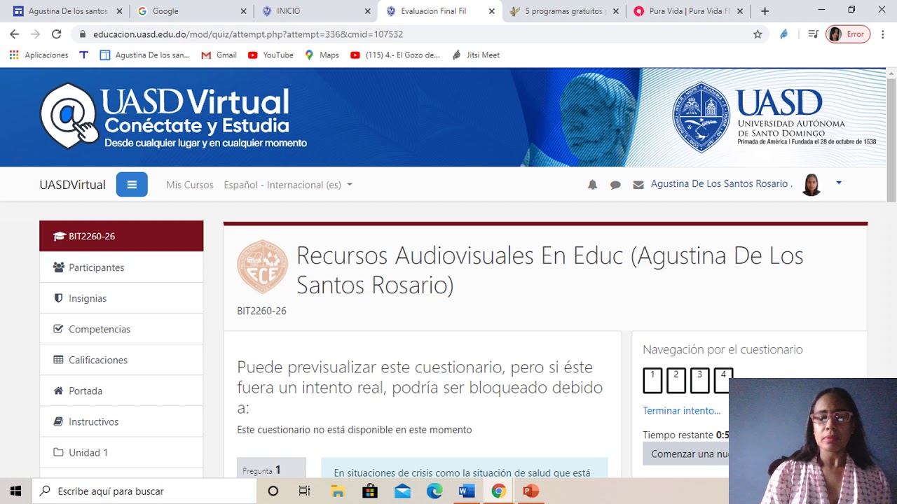 Cómo tomar un Examen en el Campus Virtual