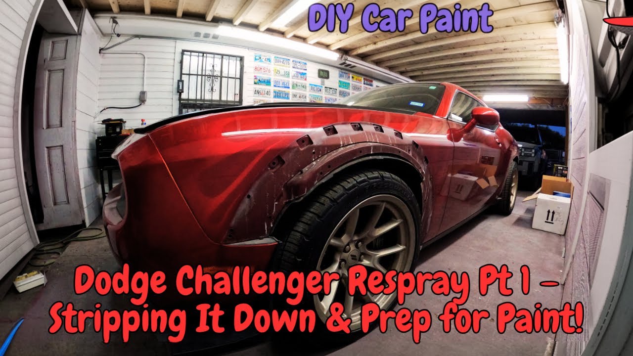 Dodge Challenger Respray Pt 1 &ndash; Stripping It Down & Prep for Paint!