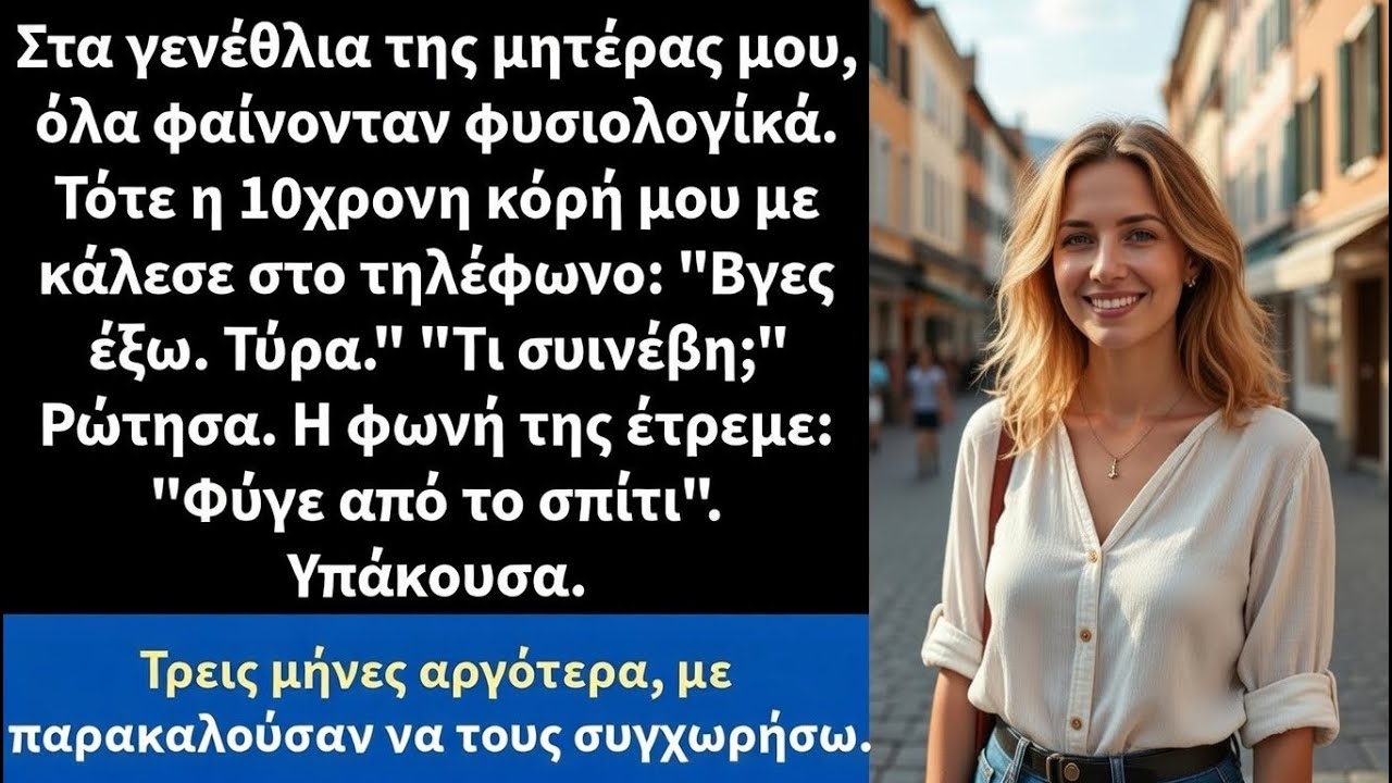 Στα γενέθλια της μητέρας μου, όλα φαίνονταν φυσιολογικά  Τότε η 10χρονη κόρη μου με κάλεσε στο