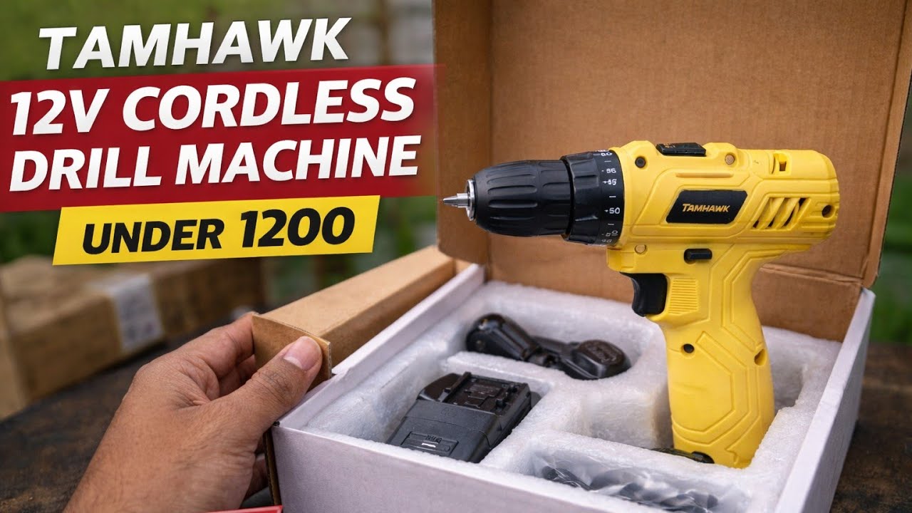 TOMAHAWK® T7386 12V Cordless Screwdriver and Drill Machine ( Link In Description ) 