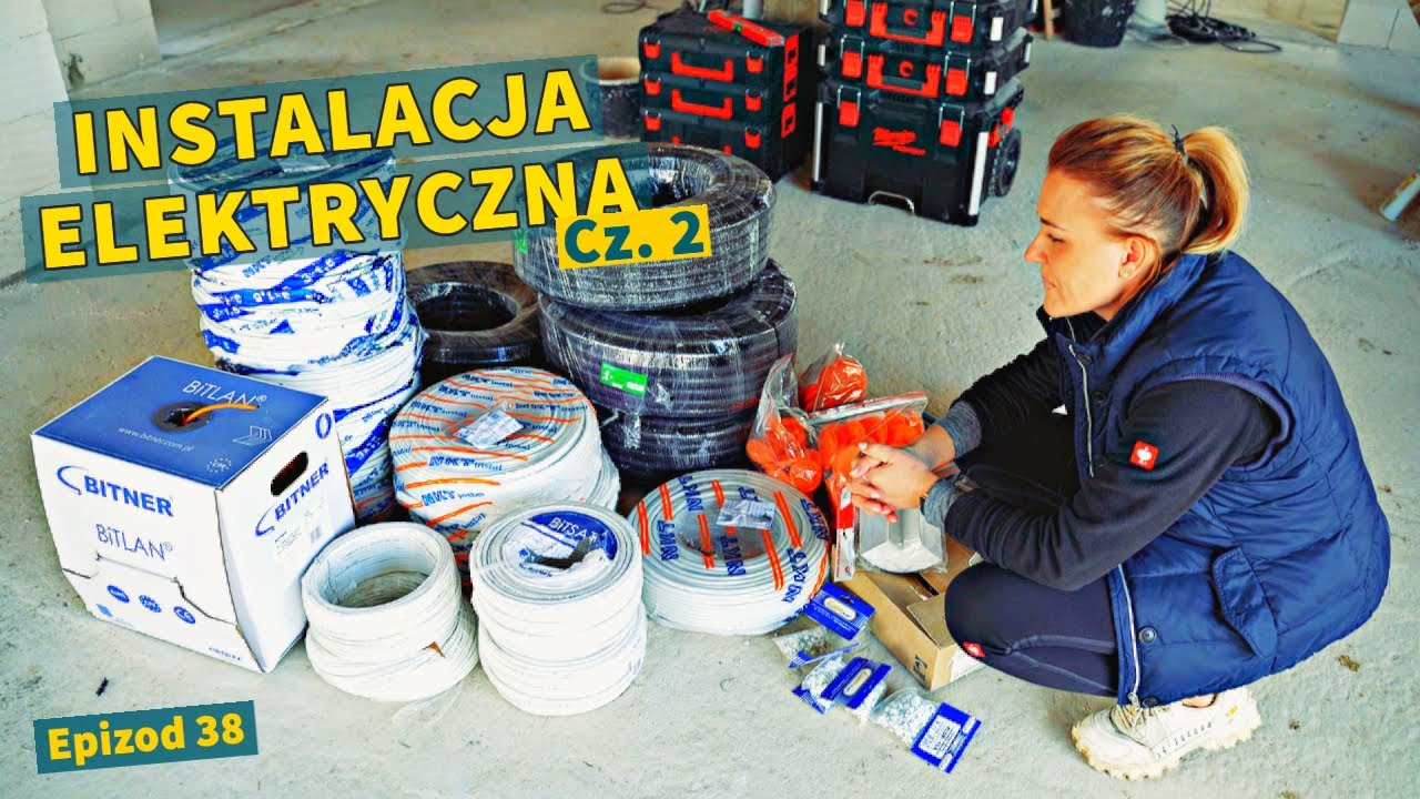 INSTALACJA Elektryczna ⚡️Cz.2 | Ep.38 | Rozprowadzanie pierwszych przewodów elektrycznych