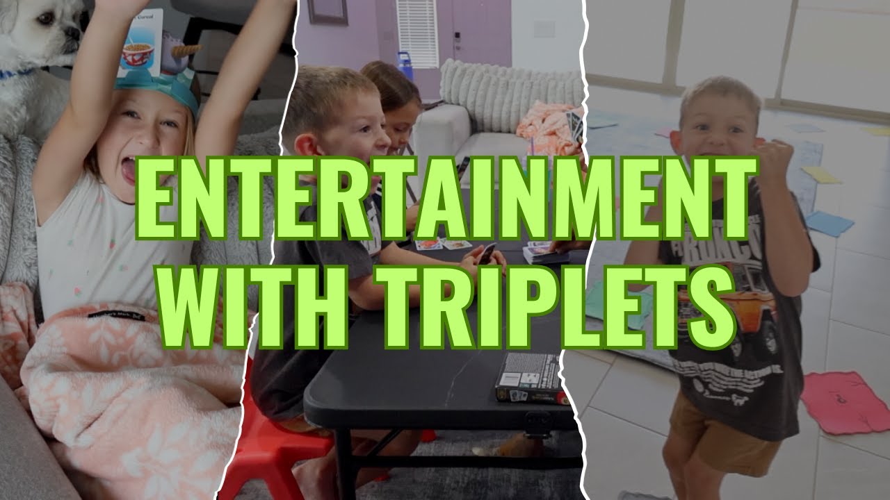 Keeping Triplets Entertained | Family Vlog