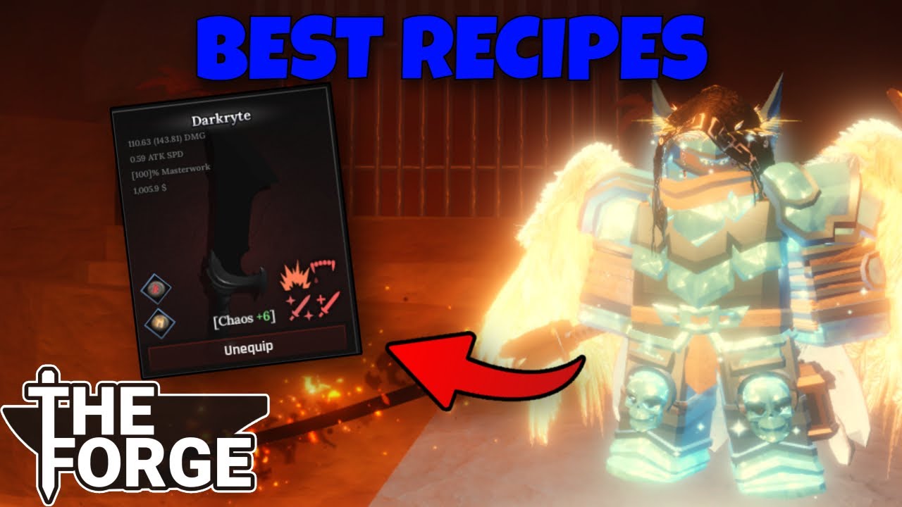 The BEST Weapon & Armor Recipes In The Forge Roblox!