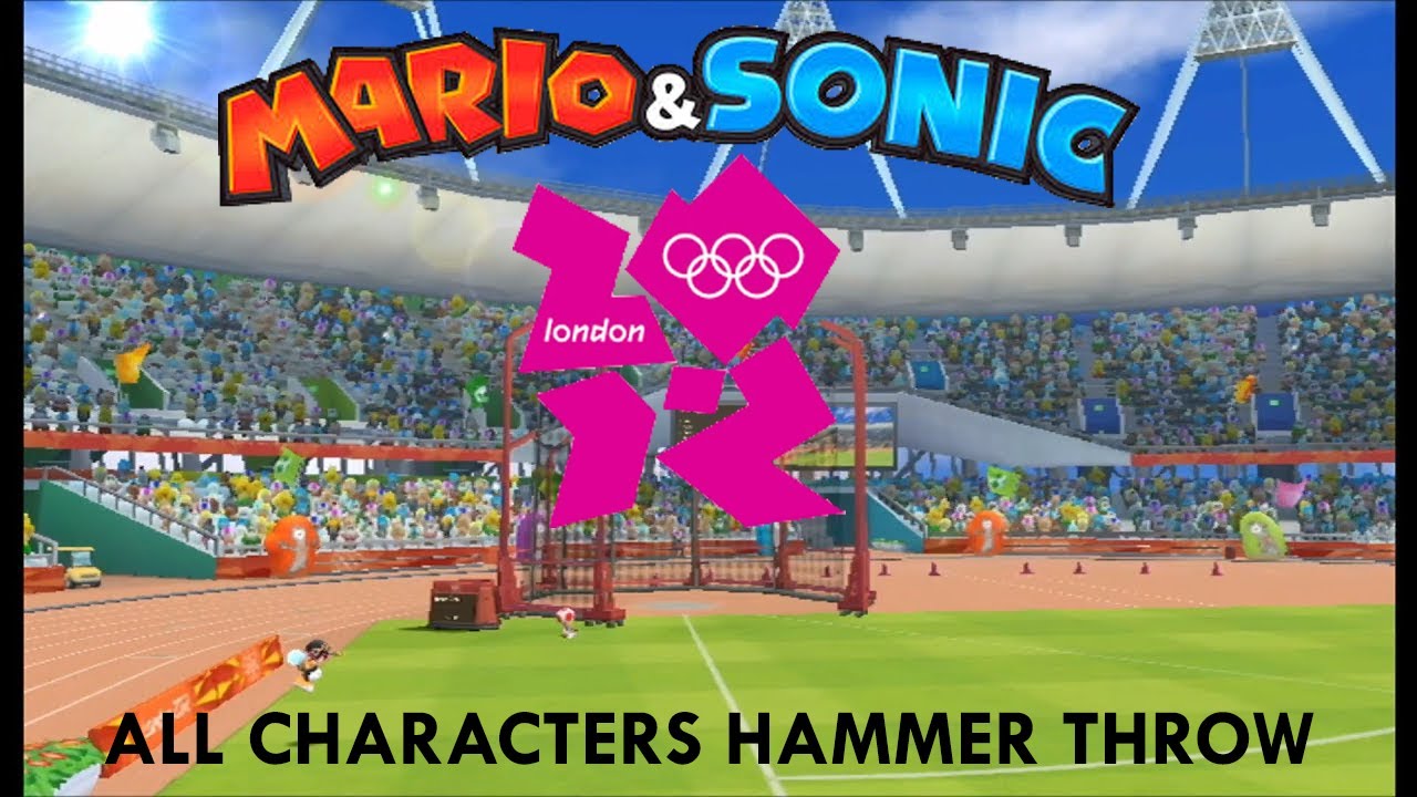 MARIO & SONIC AT THE LONDON 2012 SUMMER OLYMPIC GAMES: All characters hammer throwing animations