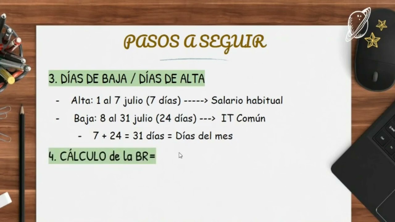 Cálculo prestación o subsidio por incapacidad temporal común