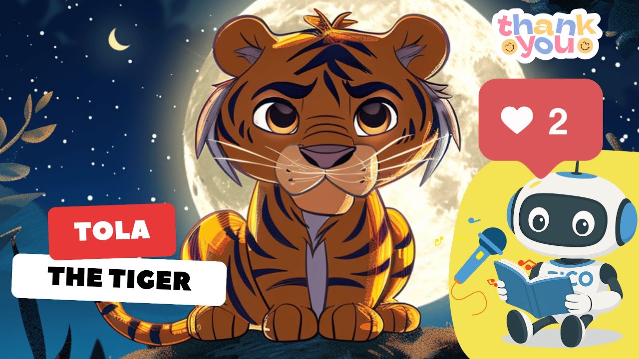 🌙🐯 Tola the Tiger Who Was Afraid of the Full Moon | Read-Aloud Story for Kids