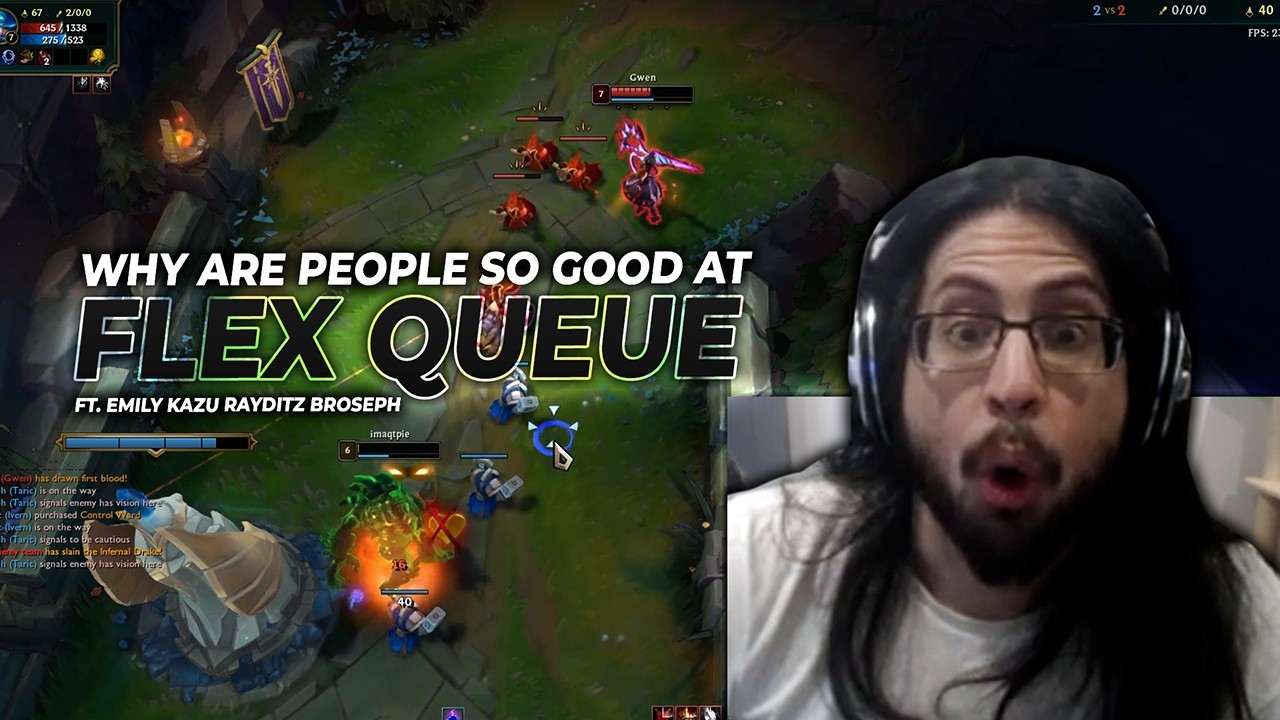 turns out all the skilled players are in flex queue