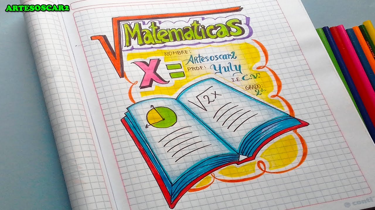 como hacer caratulas de MATEMATICA✅