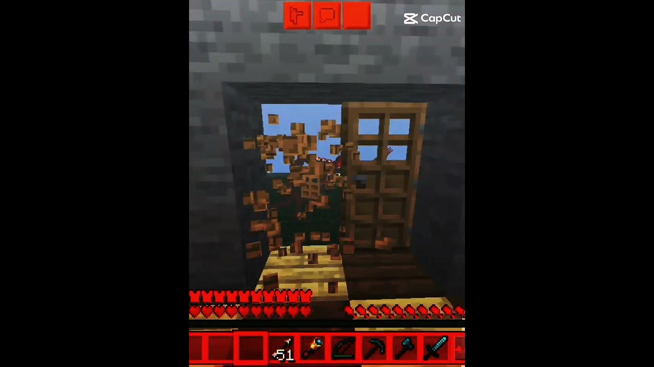 it can break doors?!?! #minecraft #ohhnoo #mychannel #ohnoo #youtube #scary #memes #ooooh