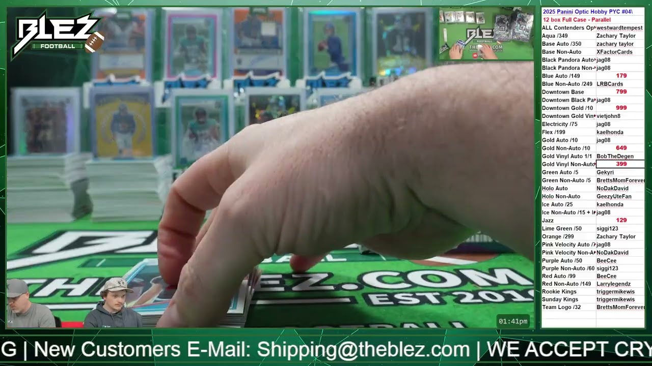 2025 Panini Optic Hobby PYC #04 12 Box Full Case NFL Pick Your Color Break