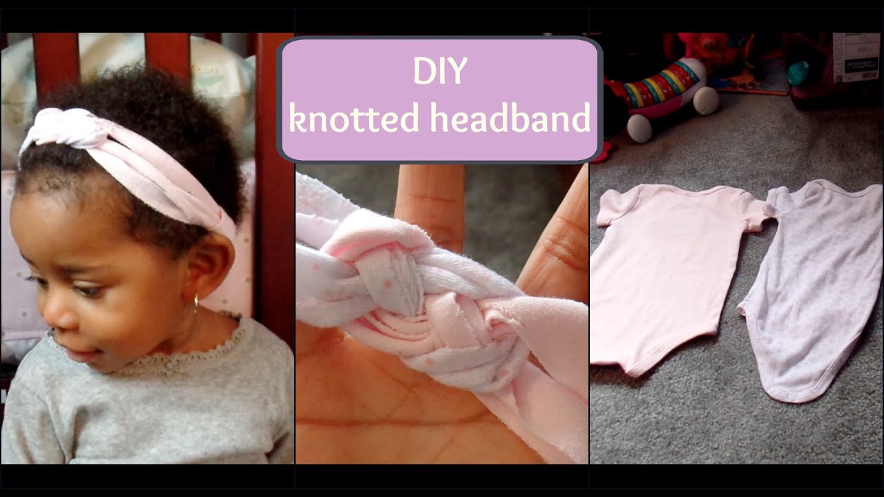DIY No-Sew Knotted Headband - Using Old Onesies!