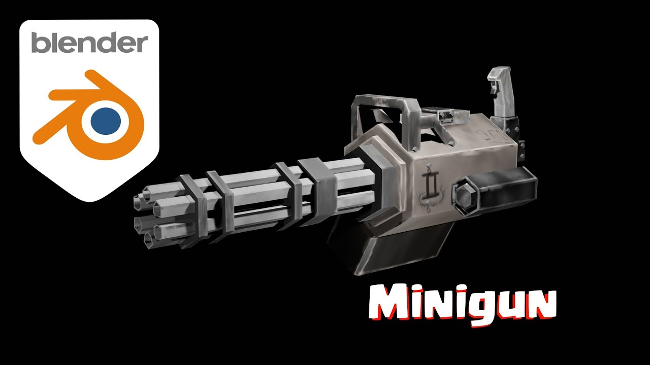 How i created a MINIGUN for my Game | Blender | GamingProject