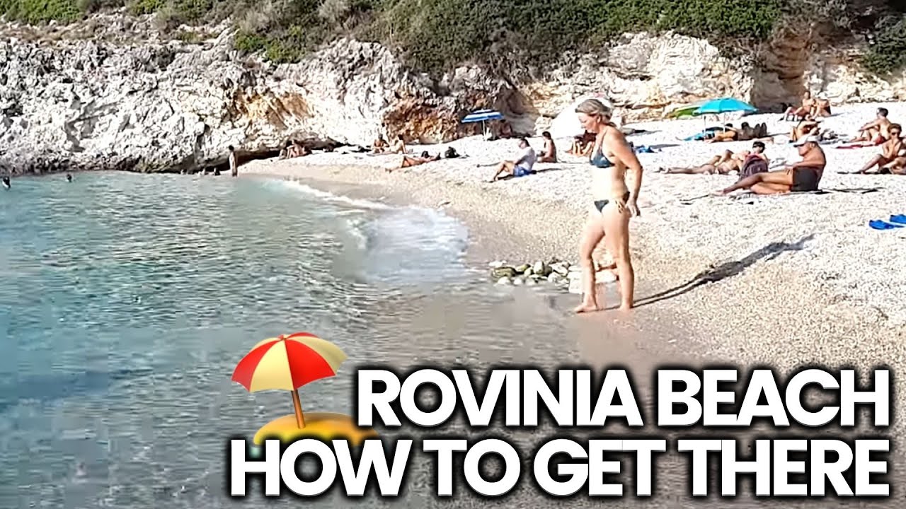 Rovinia Beach Corfu how to get there ⛱