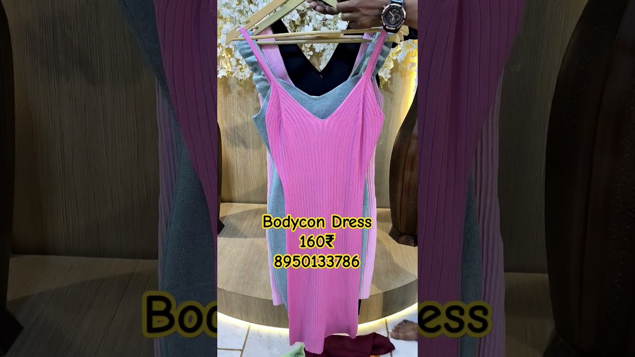 Export Surplus Bodycon Dress 160₹ Only wholesale 8950133786#export #surplus #delhi #brand #clothes