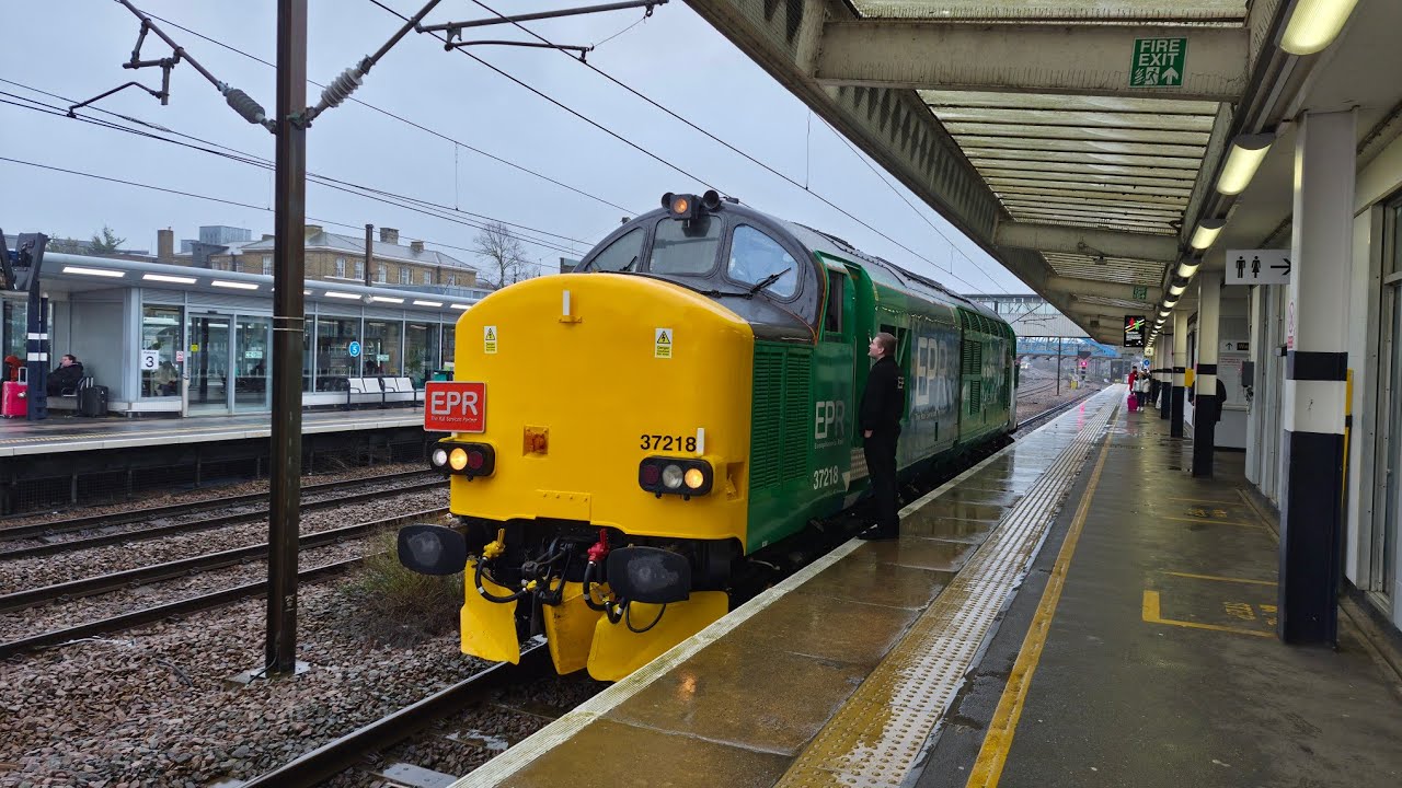 *Green europhenix 37* Trains at Peterborough on 13/02/2026. Part 2 of 3