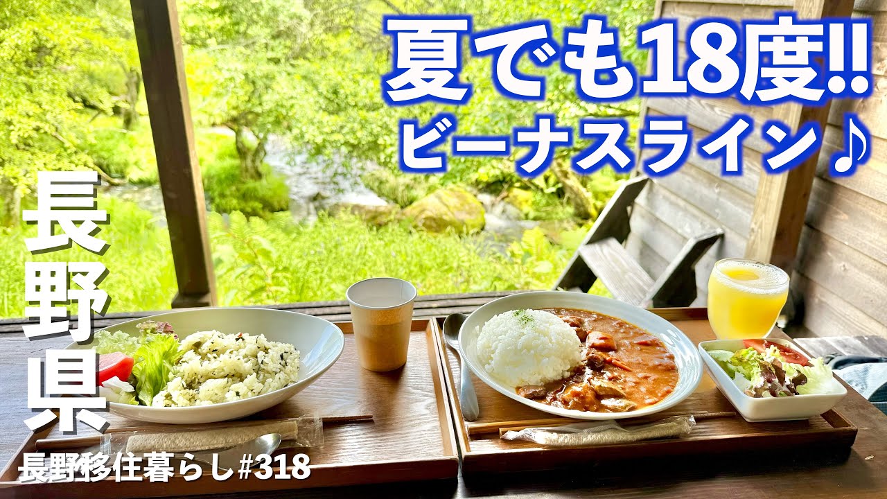【長野移住】ここは別天地!!夏でも18度の隠れ家でランチ!!｜ビーナスライン｜八島ヶ原湿原｜ニッコウキスゲ｜ドライブ｜田舎暮らし｜長野県｜4K
