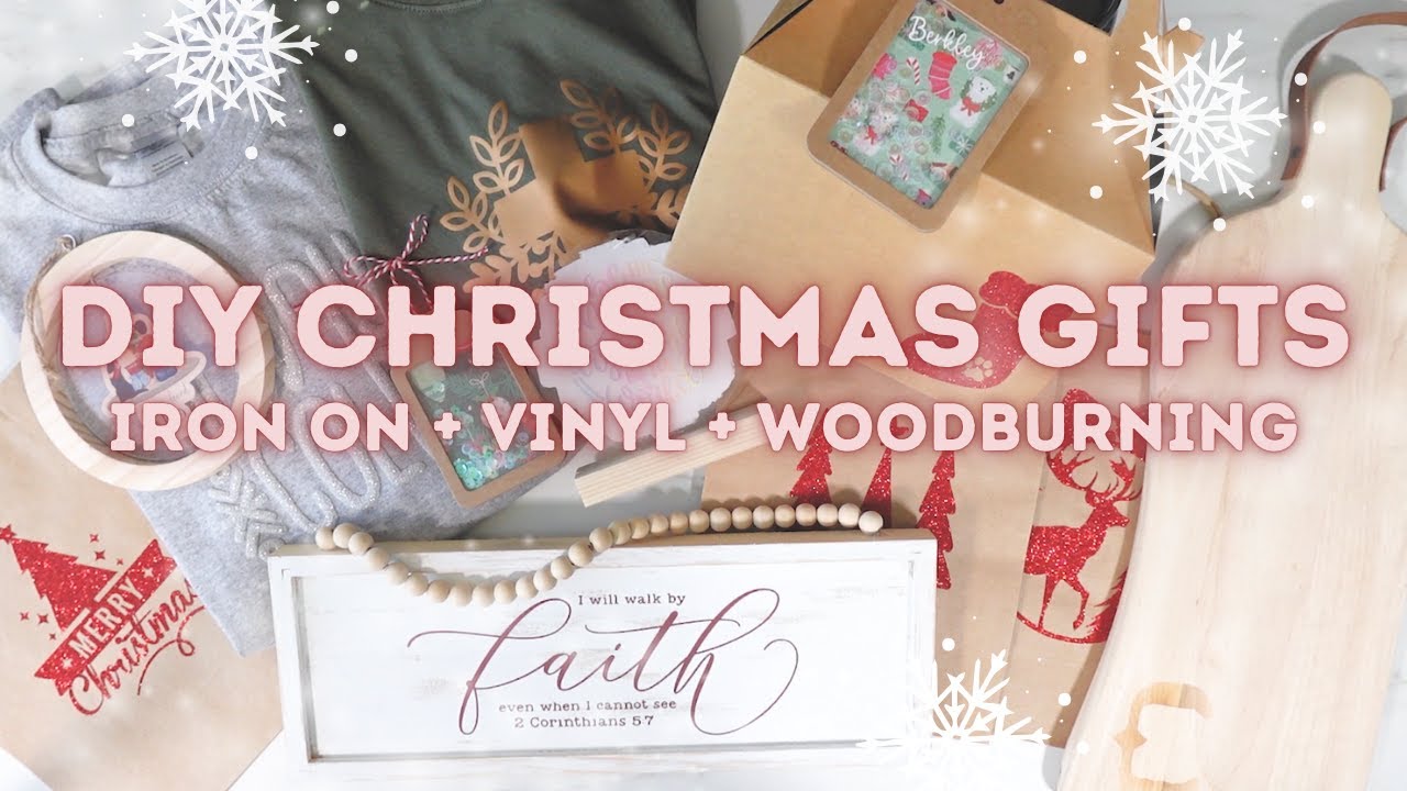 DIY Cricut Gifts for Christmas | Shaker Gift Tags, Gift Bags, Iron On, Wood Burning + More!