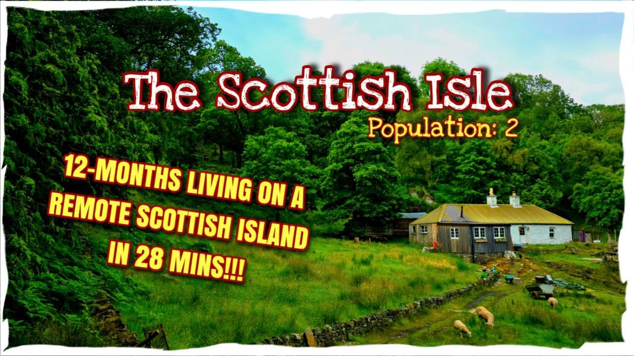 One Year in 28 mins ALONE in the Last Wilderness of Scotland; Restoration of an Ancient Cottage