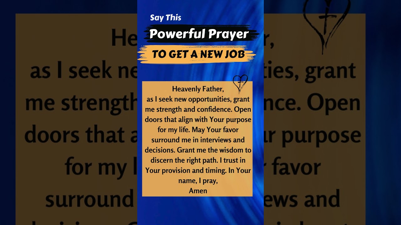 POWERFUL PRAYER to GET a NEW JOB I #motivation #faith #inspiration