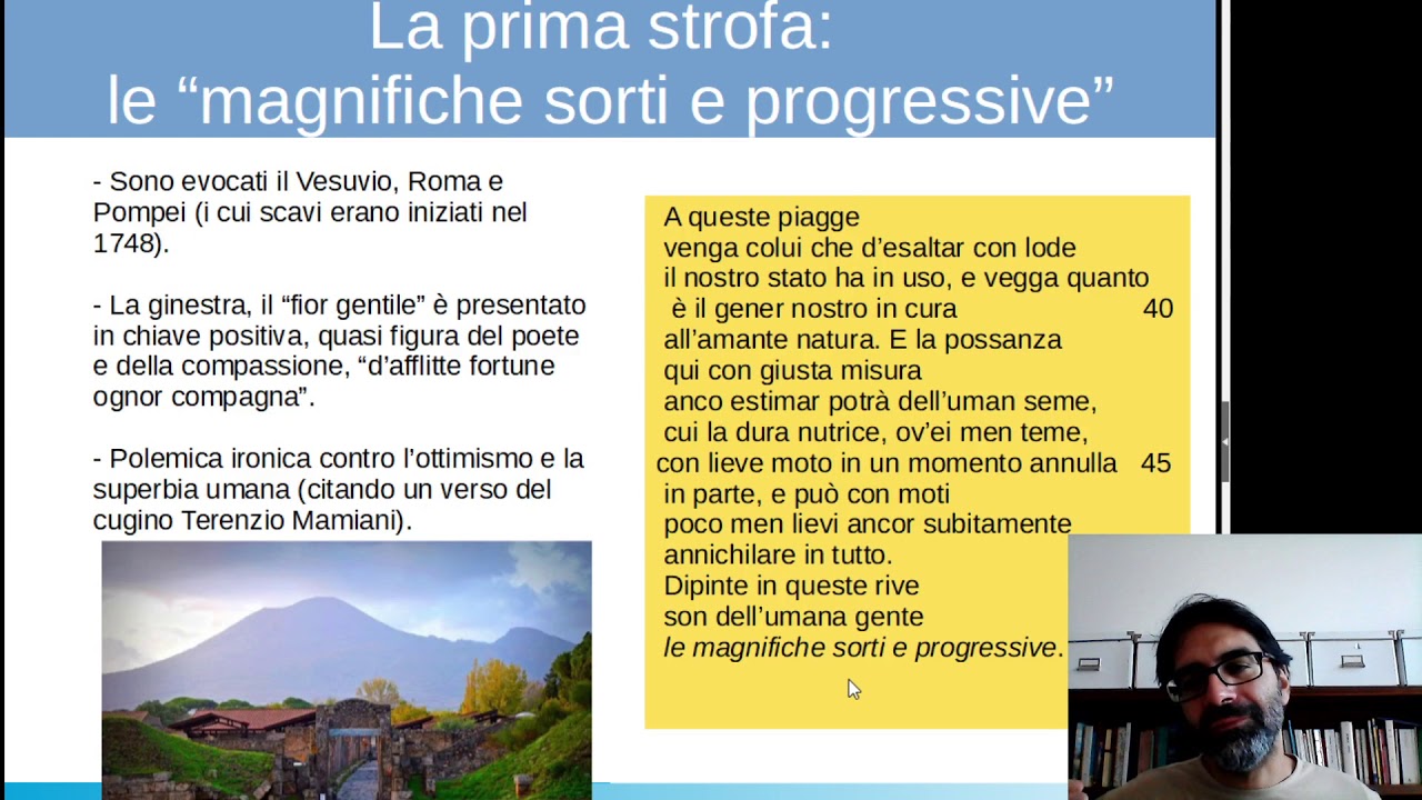 La ginestra o il fiore del deserto di Leopardi: contenuto, temi e commento di versi salienti.