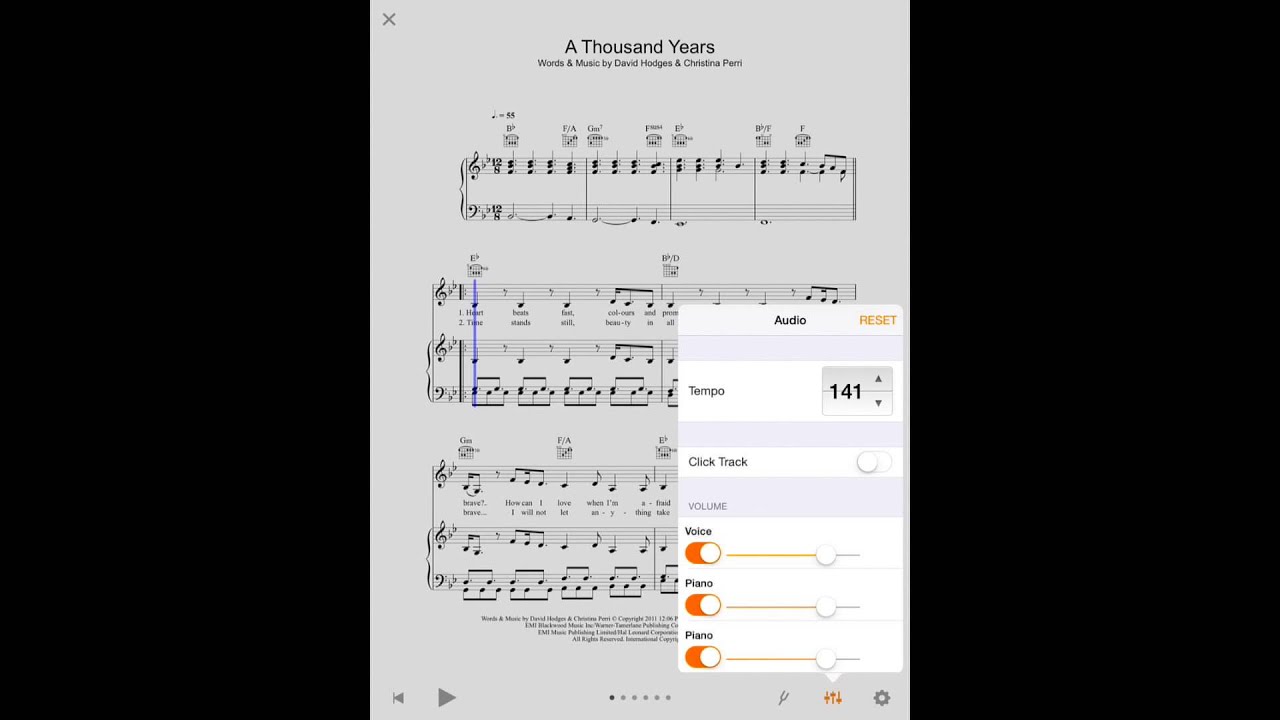 Sheet Music Direct for iPad: Score Playback and Customization