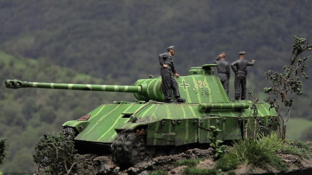 Stuck in Swamp 1:72 Diorama with Panzer 5 Panther