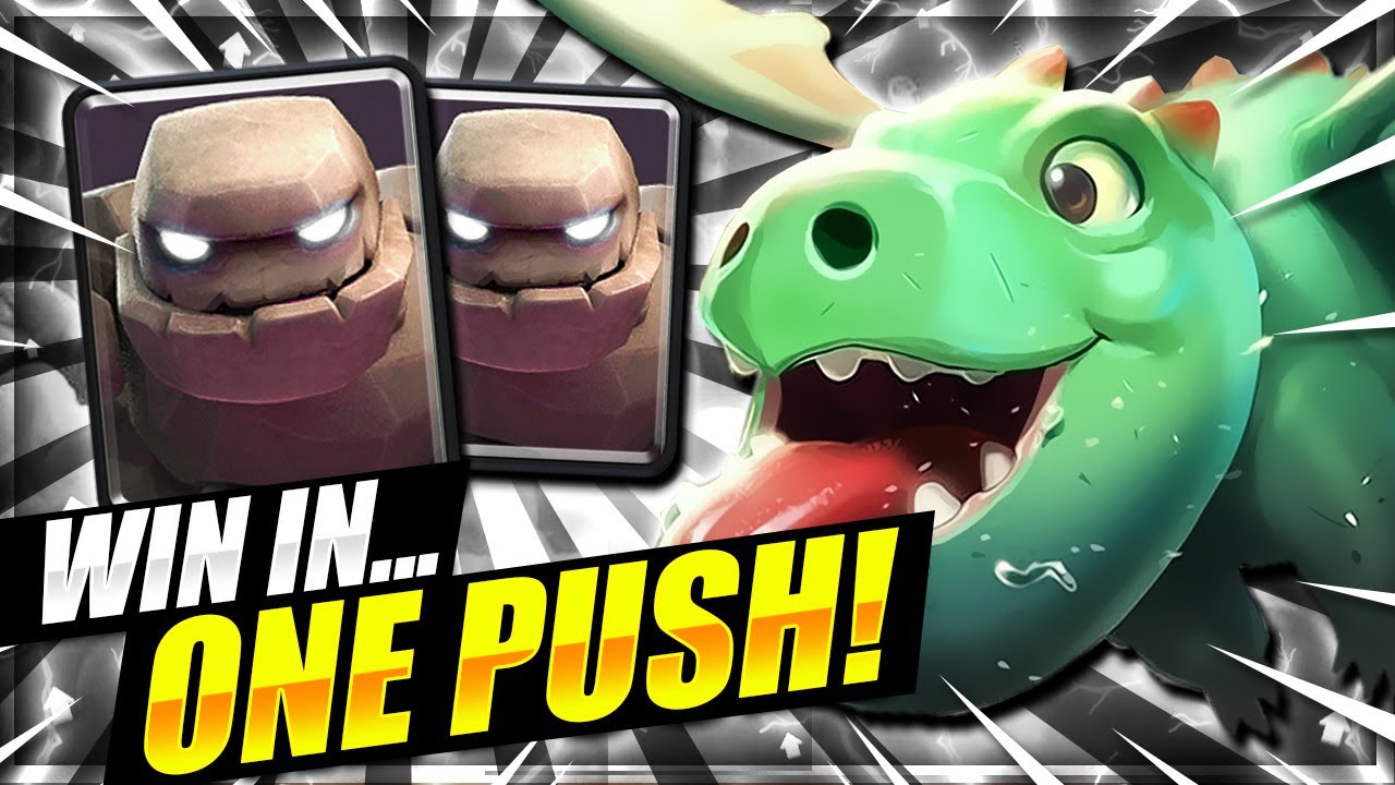 The STRONGEST New Golem Deck in Clash Royale Now!! ONE PUSH WINS!