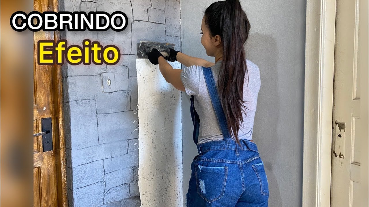 Como cobrir textura na parede sem precisar raspar ou lixar. Faça você mesmo.