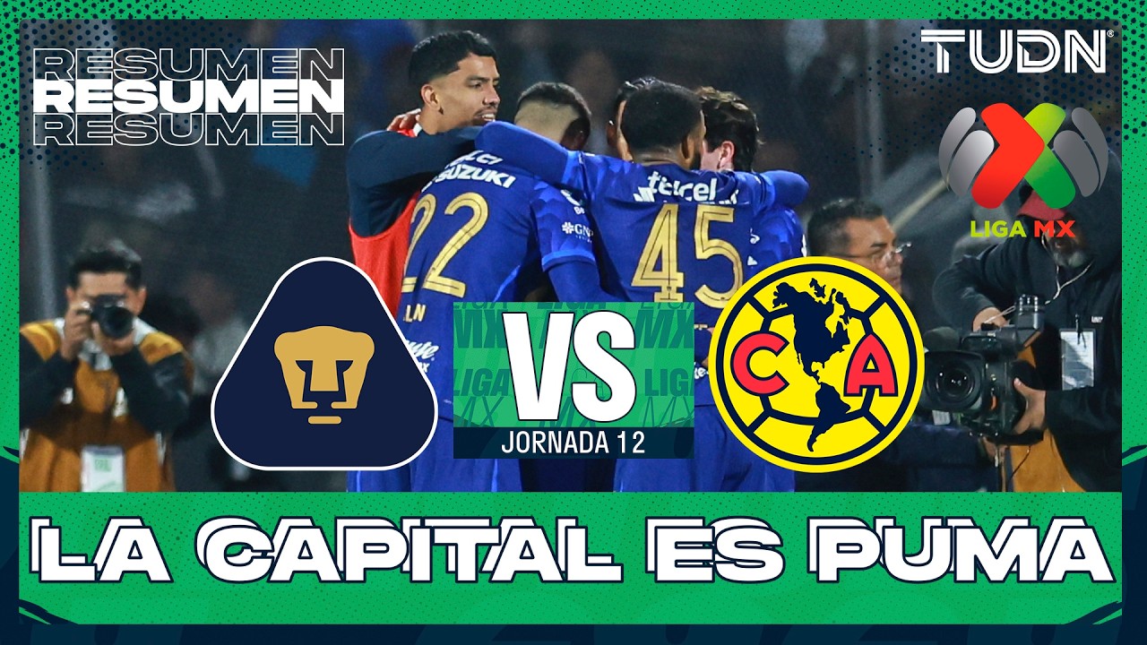 Resumen y gol - Pumas vs Am&eacute;rica | Liga MX - Jornada 12 Clausura 2026 | TUDN