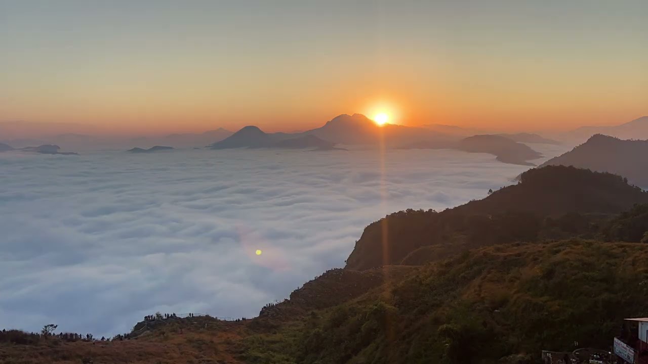 Sun rise manung kot(badal mathi ko gau)#divine #love #manungkot 