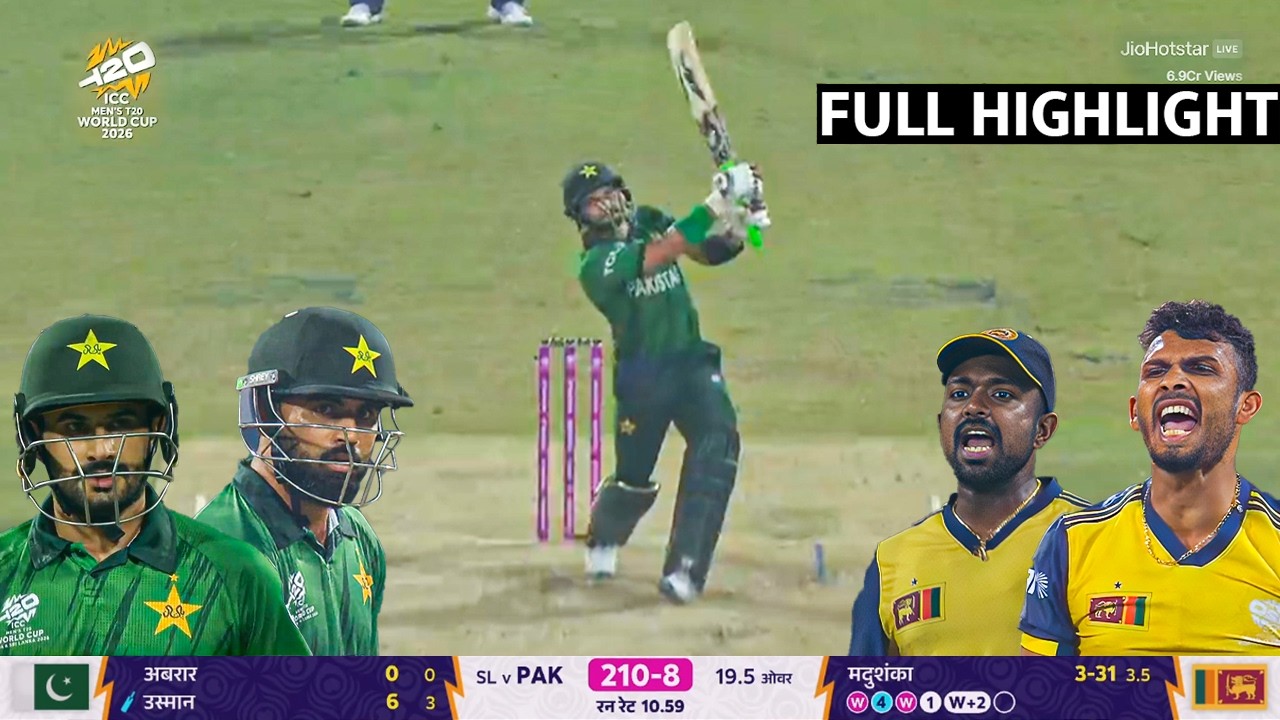Pakistan vs Srilanka T20 Worldcup Super 8 2026 Full Highlights | PAK vs SL T20 WC Full Highlights