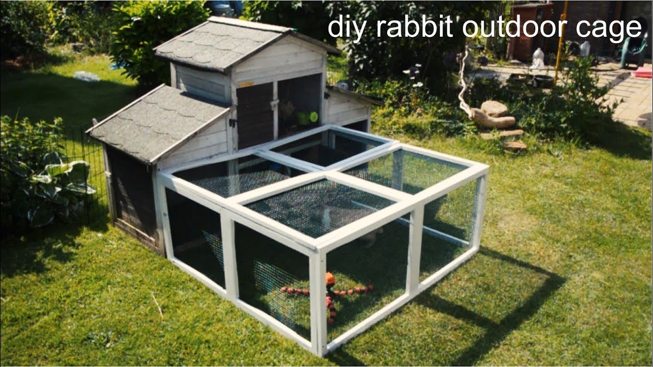 diy rabbit outdoor cage
